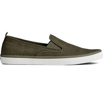 Sperry Sailor Twin Gore Perforated Olivovo Zelene - Damske Slip On